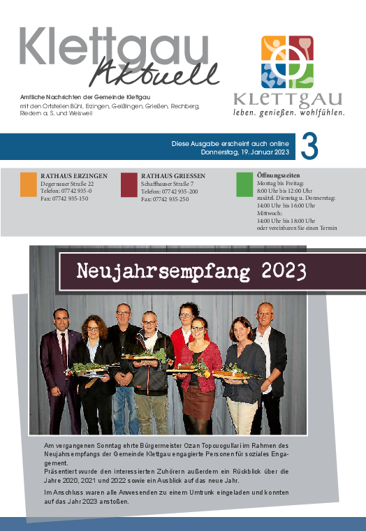  Gemeindeblatt vom 19.01.2023 (KW 03) als PDF zum Download 