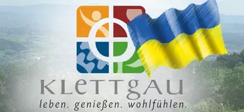 Logo Gemeinde Klettgau / Ukraineflagge