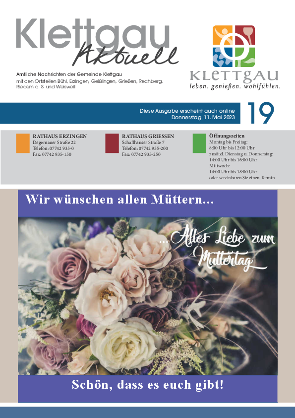  Gemeindeblatt vom 11.05.2023 (KW 19) als PDF zum Download 