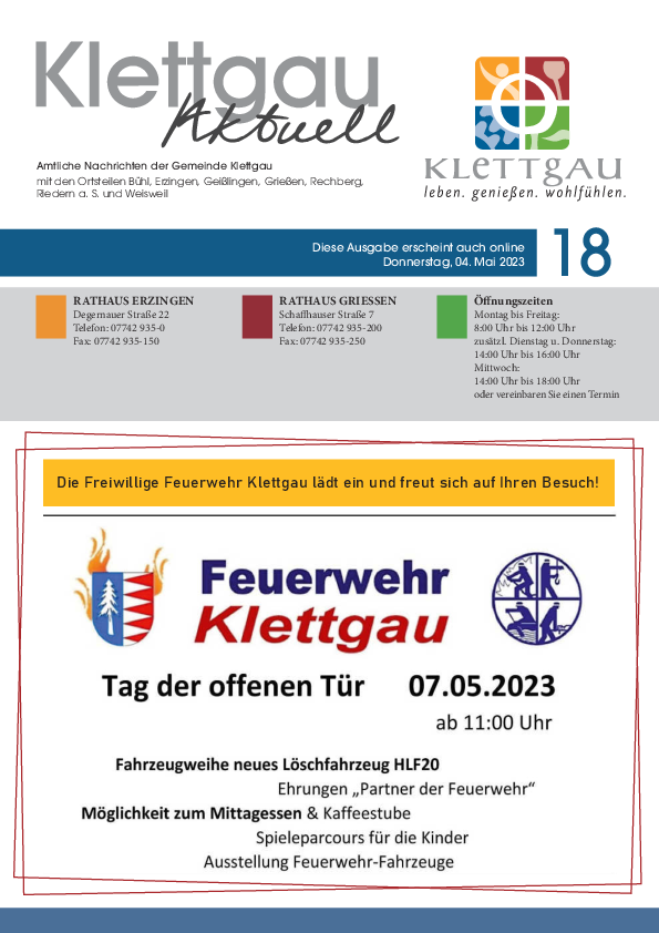  Gemeindeblatt vom 04.05.2023 (KW 18) als PDF zum Download 