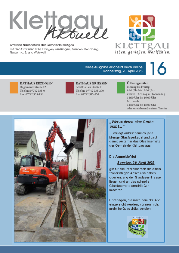  Gemeindeblatt vom 20.04.2023 (KW 16) als PDF zum Download 